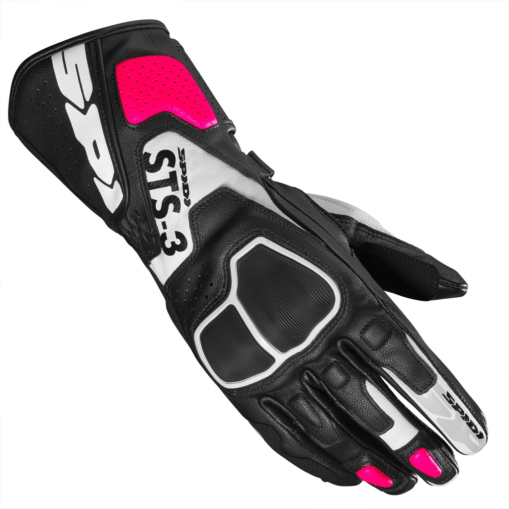 [A220-545-XS] Guantes Spidi STS-3 Lady - Negro/Fucsia (XS)