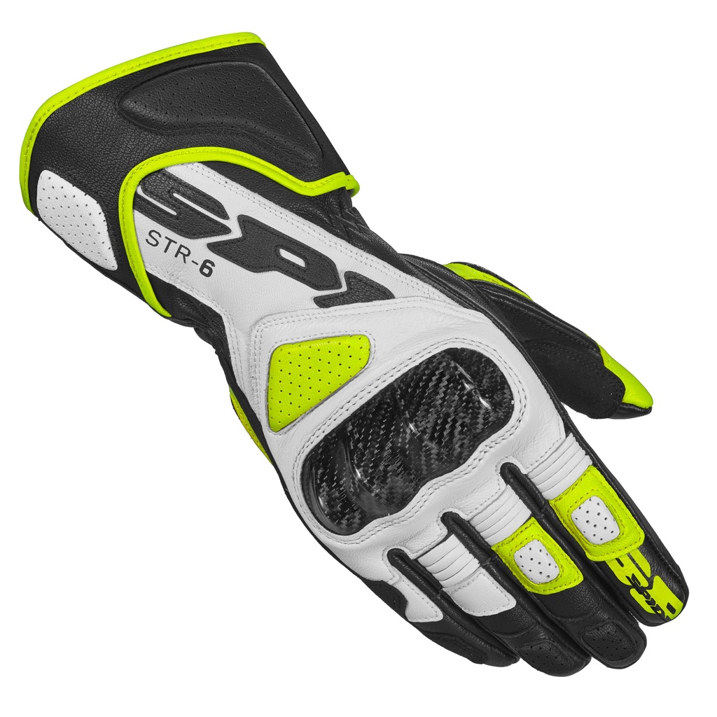 Guantes Spidi STR-6 - Negro/Amarillo Fluor