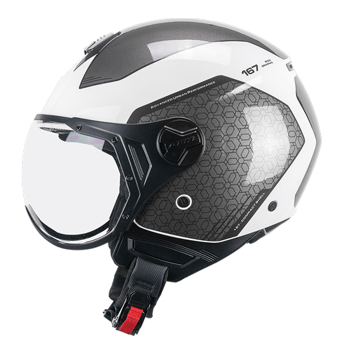 Casco Jet CGM 167L FLO Bico Blanco Gris Perfilada