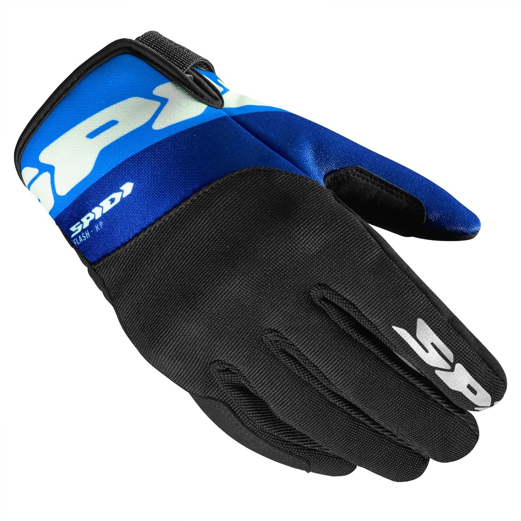 [B110-029-S] Guantes Spidi Flash-KP - Blanco/Azul (S)