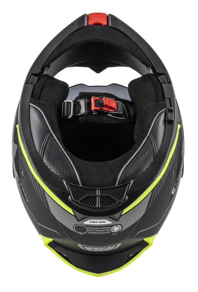 [150374A016 XS] Casco Modular NZI Combi 3 Duo Orbe Negro Antracita Amarillo Mate (XS)