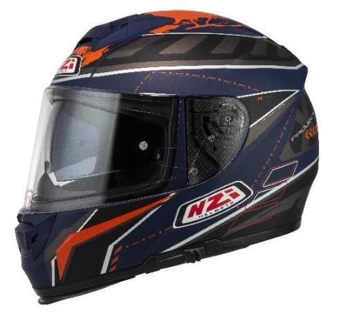 Casco Integral NZI Eurus 2 Project Azul Antracita Naranja Mate