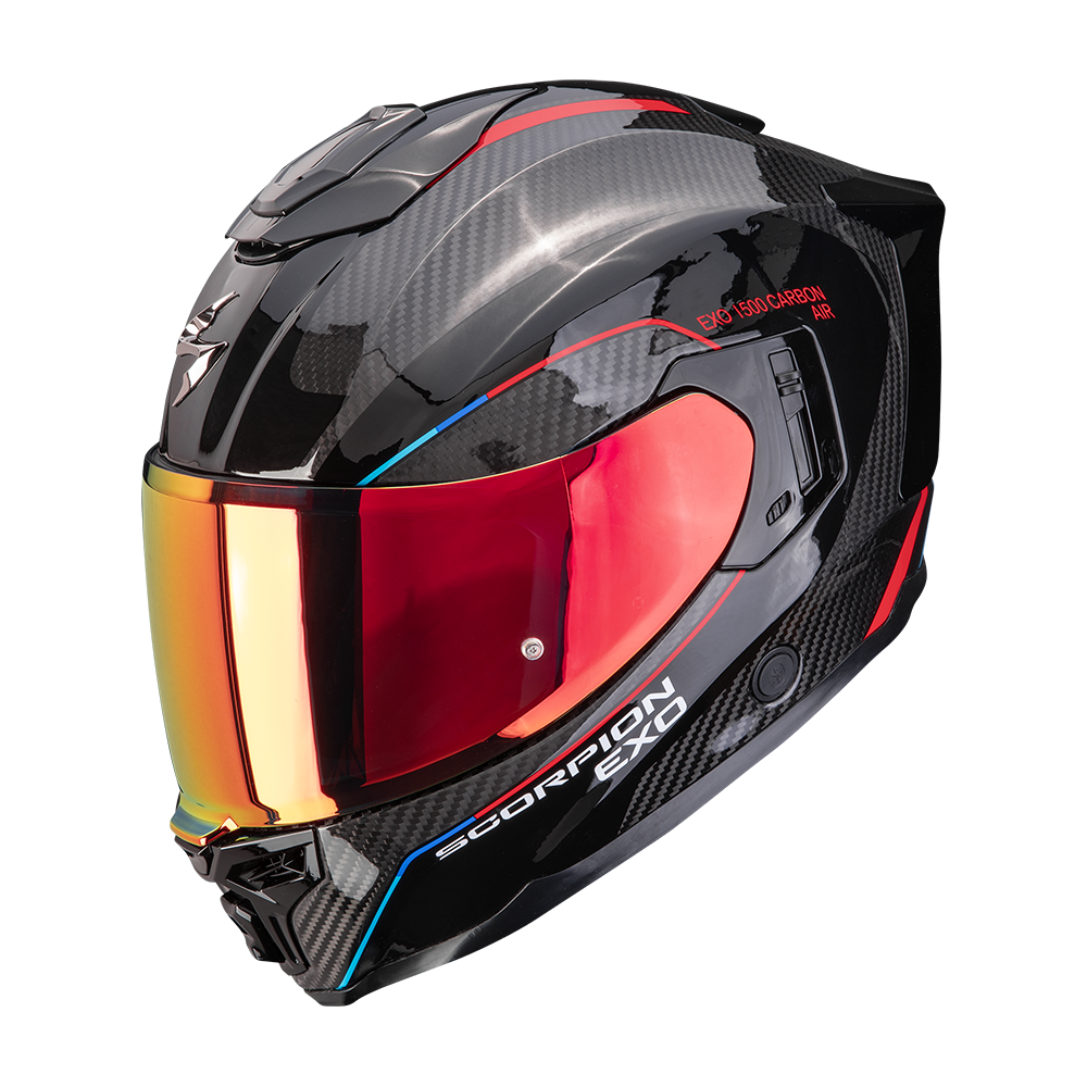 Casco Scorpion Exo-1500 Carbon Air Mundi Negro-Rojo