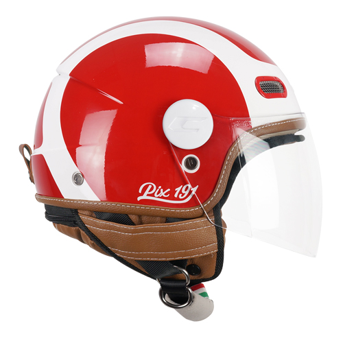 Casco Jet CGM 191G PIX Sprint Rojo Blanco Larga