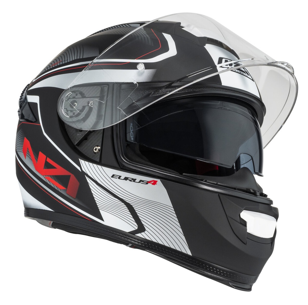 Casco Integral NZI Eurus 4 Stream Duo Charmant Negro Blanco Tintada S Mate