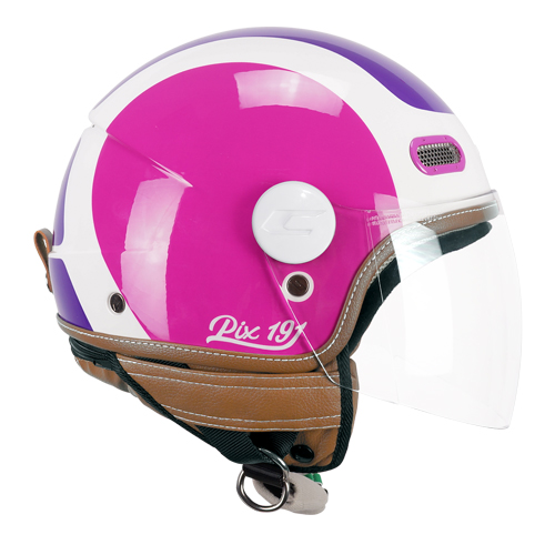 Casco Jet CGM 191G PIX Sprint Violeta Fucsia Flúor Larga