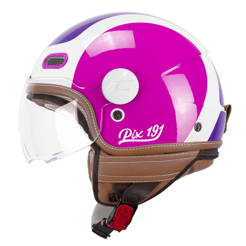 Casco Jet CGM 191G PIX Sprint Violeta Fucsia Flúor Perfilada