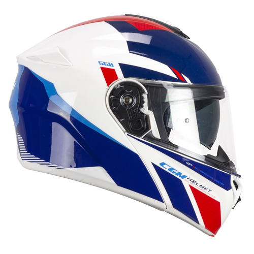 Casco Modular CGM 568S BER Sport Blanco Azul