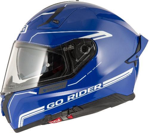 Casco Integral NZI Go Rider Stream Duo Solid Nouveau Azul y