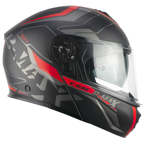 Casco Modular CGM 569G C-max City Negro Rojo Mate