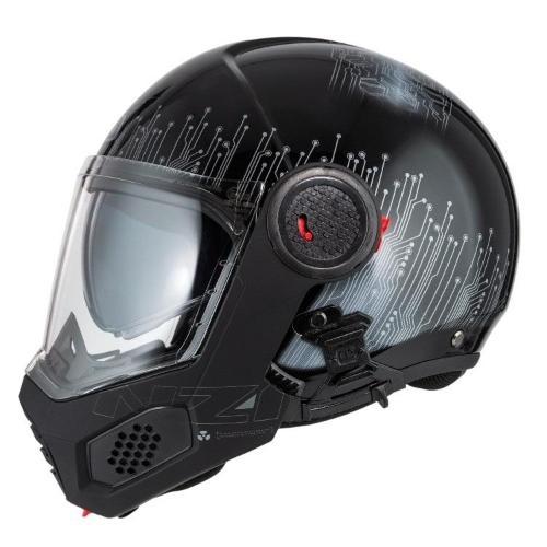 Casco Modular NZI Minimod Duo Meta Negro Plata