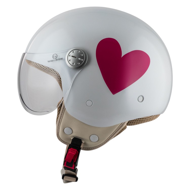 Casco NZI Pasarela Corazón Rosa