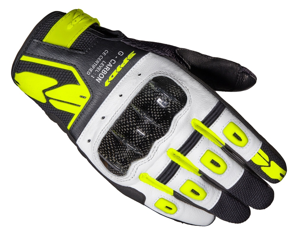 Guantes Spidi G-Carbon - Negro/Amarillo Fluor