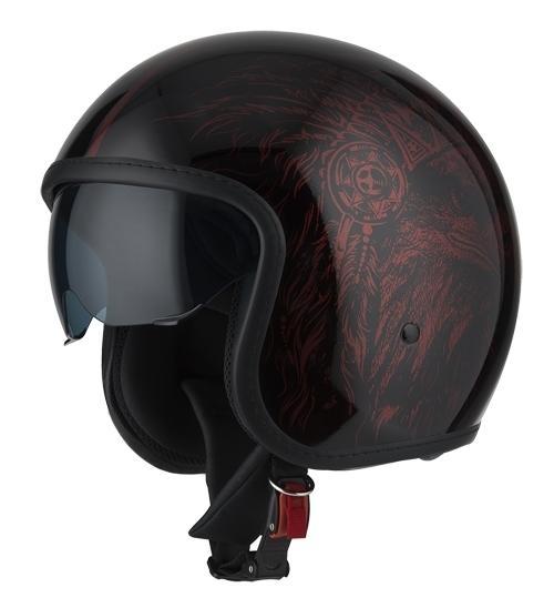 [050406A334 XS] Casco Jet NZI Rolling 4 Sun Boss Burgundy (XS)