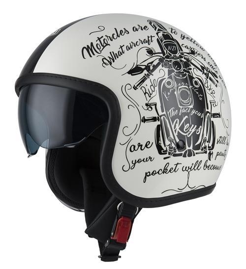 [050406A330 XS] Casco Jet NZI Rolling 4 Sun Tank Hueso (XS)
