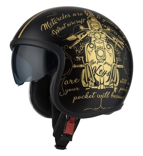 [050406A338 XS] Casco Jet NZI Rolling 4 Sun Tank Oro (XS)