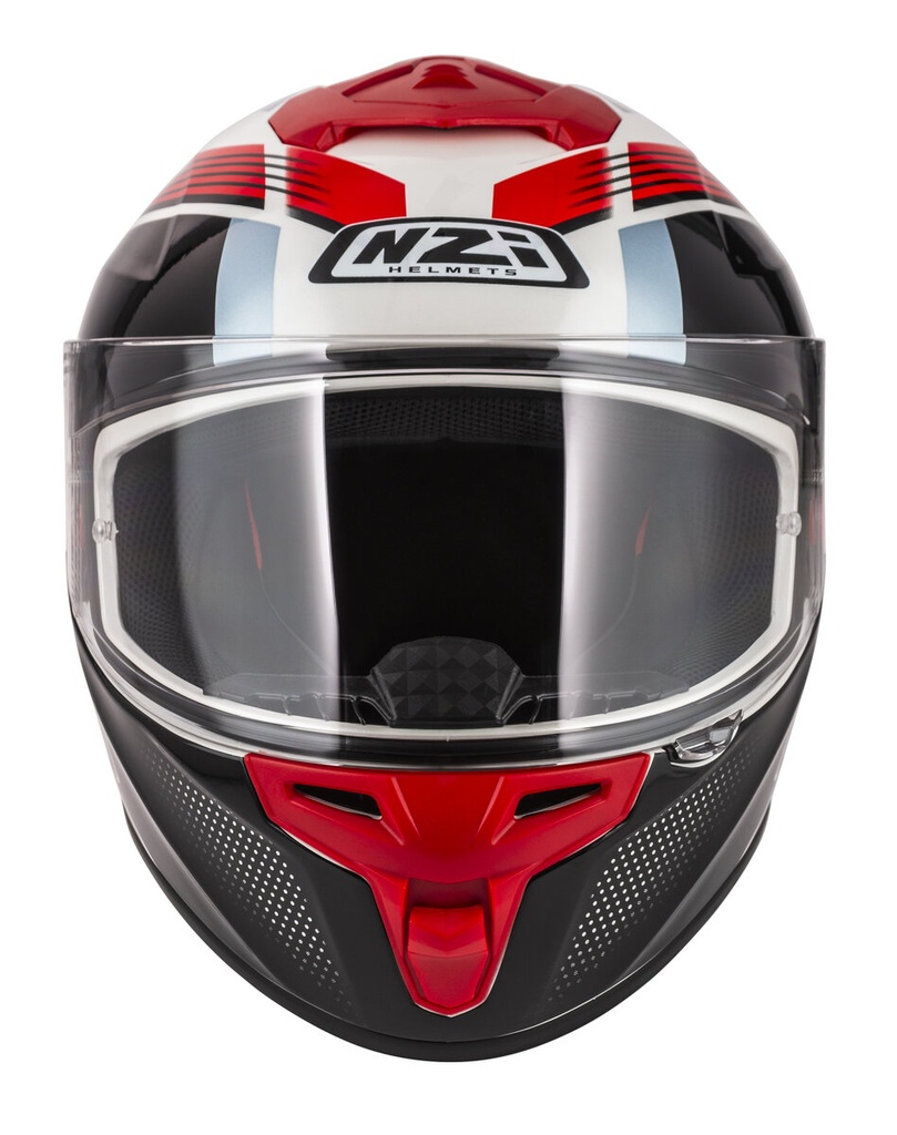 Casco Integral NZI Trendy 3 Stream Rapid Blanco Rojo Azul Rojo S Transparente + Tintada Visera