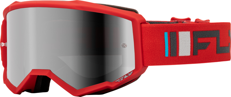 [37-51522] Gafas FLY RACING Zone - Rojo / Antracita - Lente Silver Mirror / Ahumado