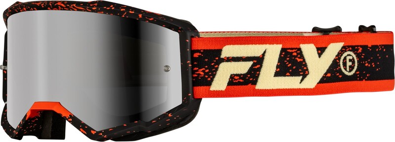 [37-51527] Gafas FLY RACING Zone - Negro / Rojo / Crema - Lente Silver Mirror / Ahumado