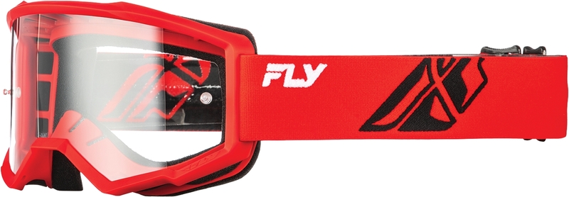 Gafas FLY RACING Focus rojo/negro - Lente transparente
