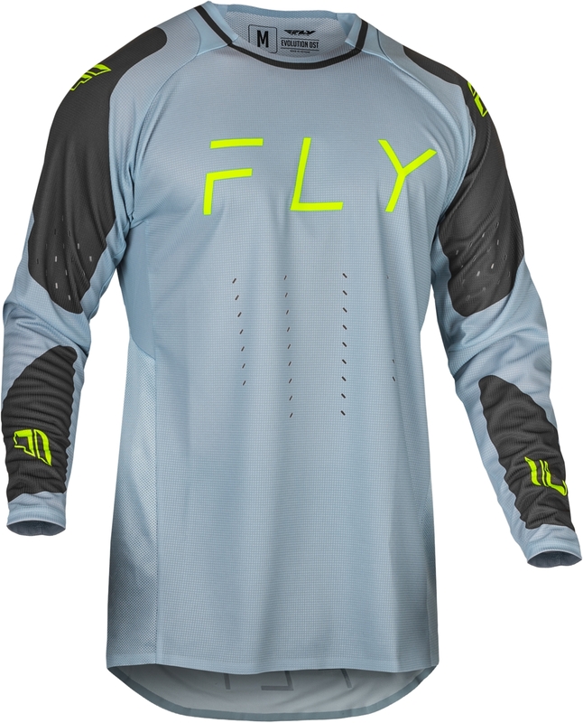Camiseta FLY RACING Evolution DST - Ice Grey / Antracita / Verde Neón