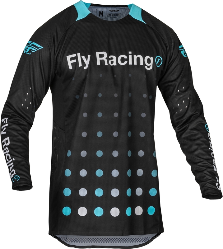 Camiseta FLY RACING Evolution DST S.E. Strobe - Negro / Electric Blue