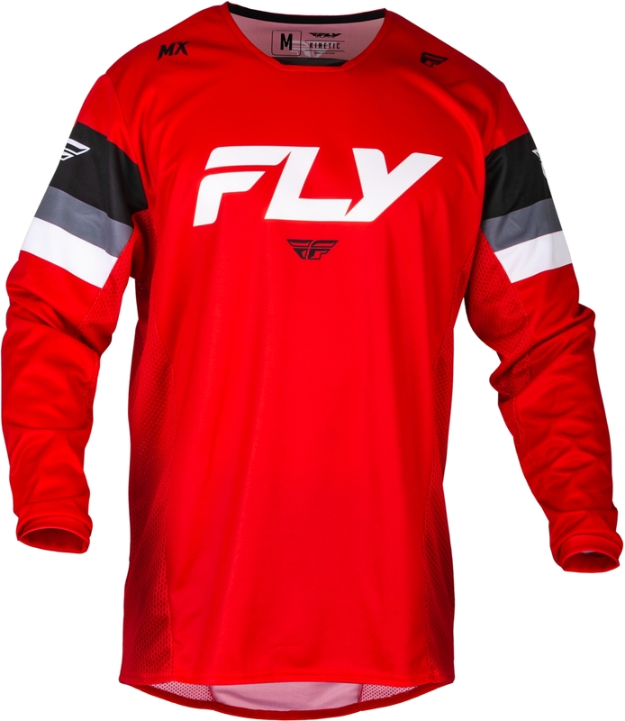 Camiseta FLY RACING Kinetic Prix - Rojo / Gris / Blanco