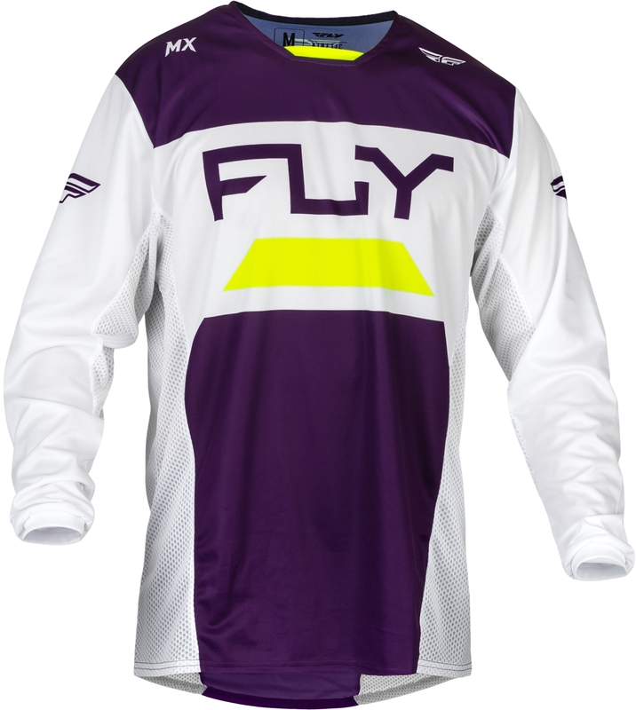 Camiseta FLY RACING Kinetic Reload - Deep Purple / Blanco / Hi-Vis