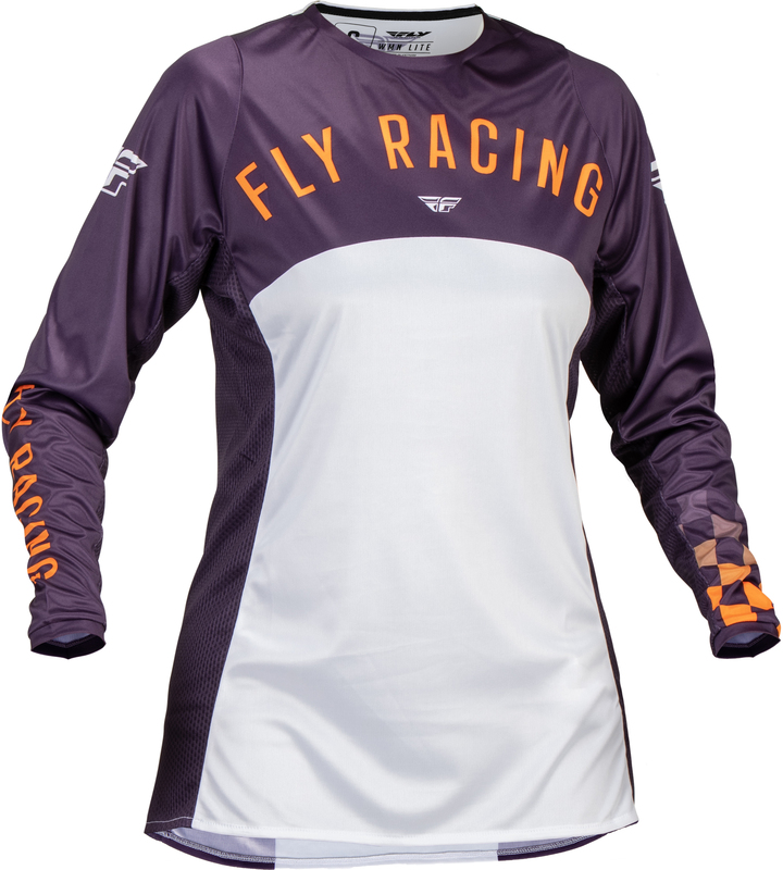 Camiseta mujer FLY RACING Lite - Deep Purple / Blanco / Neon Coral