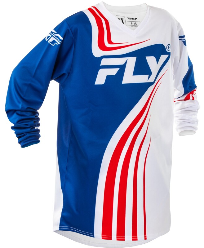 Camiseta infantil FLY RACING F-16 - Rojo / Blanco / Azul