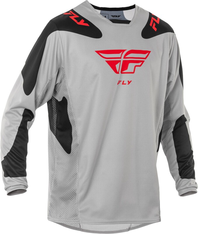 Camiseta FLY RACING Kinetic SYM - Gris claro / Rojo / Negro