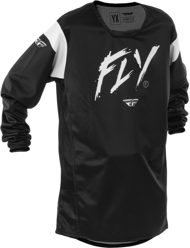 Camiseta infantil FLY RACING Kinetic Stoke - Negro / Blanco