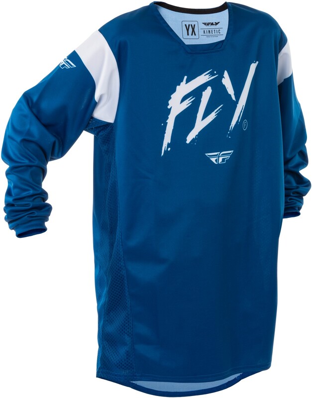 Camiseta infantil FLY RACING Kinetic Stoke - Navy / Blanco