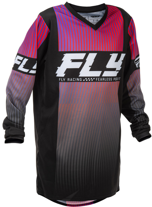 [379-221YXL] Camiseta infantil FLY RACING F-16 - negro/rojo/violet