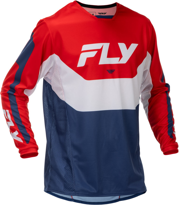 [379-422S] Camiseta FLY RACING Kinetic - rojo/blanco/azul (S)