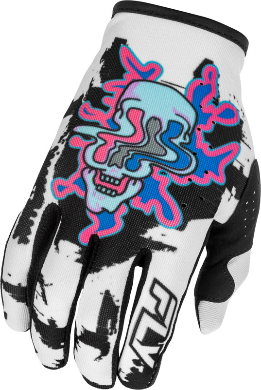 Guantes FLY RACING Lite Warp Special Edition - blanco/azul/rosa