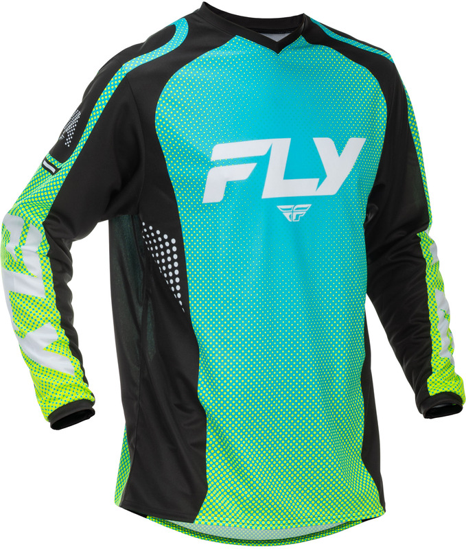 Camiseta FLY RACING F-16 - Aqua/negro/blanco