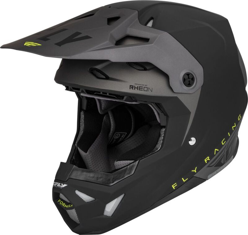 FLY RACING Formula CP Slant Helmet Matte Black/Grey/Hi-Vis SM