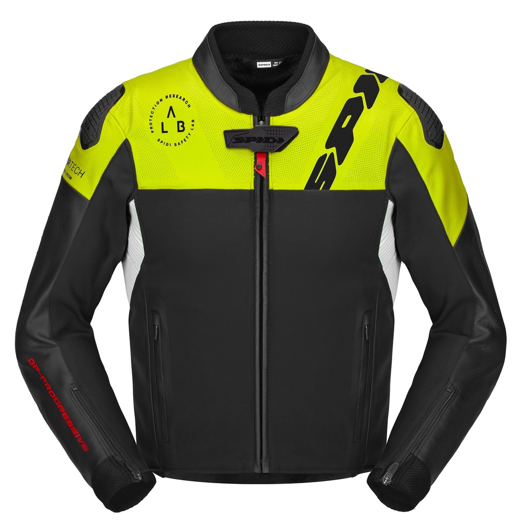 Chaqueta Spidi DP Progressive Hybrid Perforated - Negro/Amarillo Fluor
