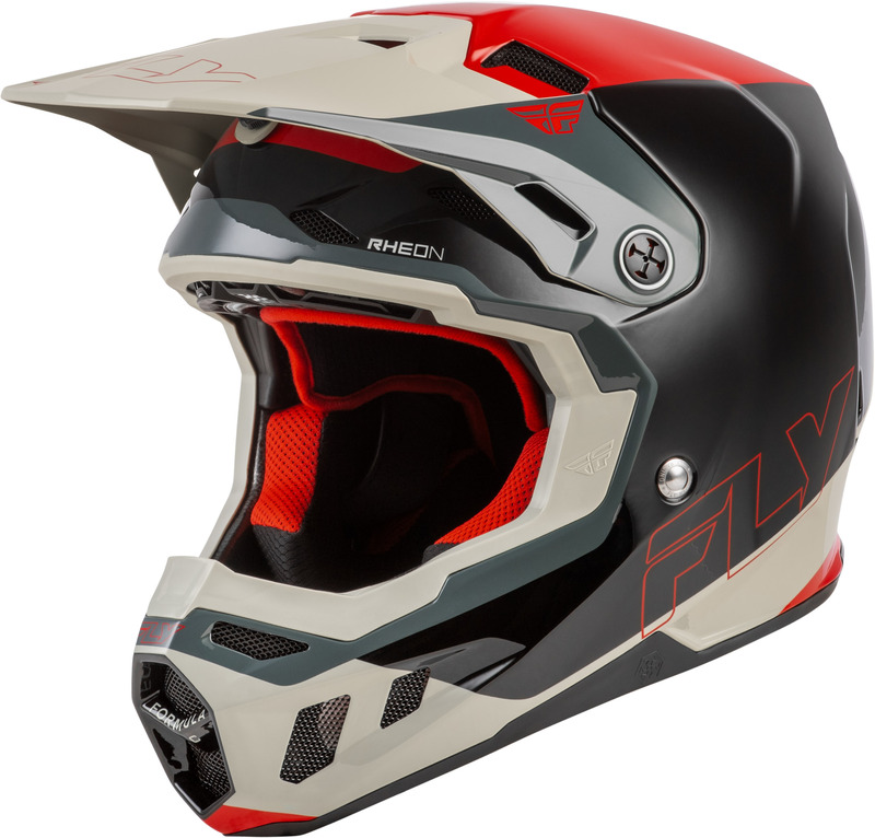 Casco FLY RACING Formula CC Glide - negro/rojo/gris