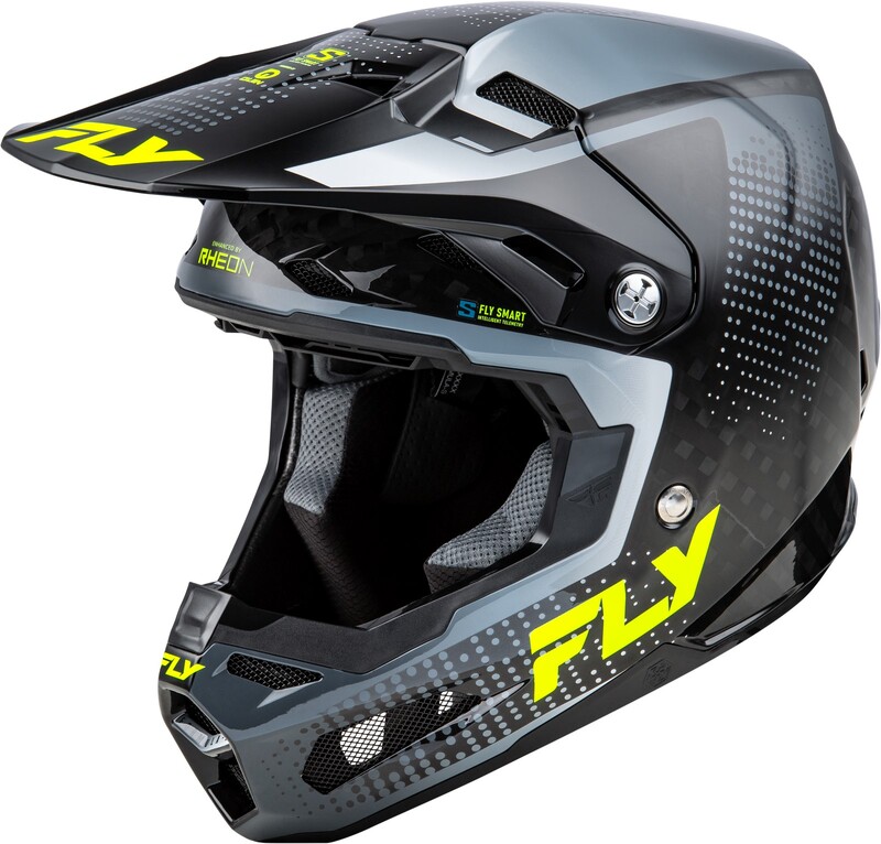 Casco FLY RACING Formula S Carbon Protocol - Carbono negro / Gris / Hi-Vis
