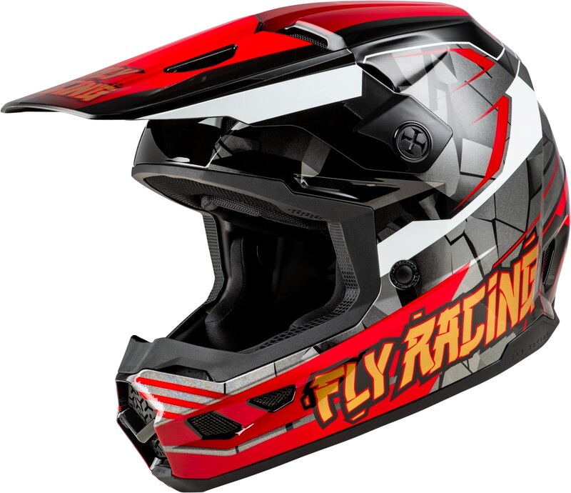 Casco infantil FLY RACING Kinetic Scorched - Rojo / Negro / Blanco