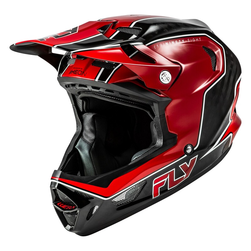 Casco MTB FLY RACING Werx-R Carbon Flow - rojo/negro