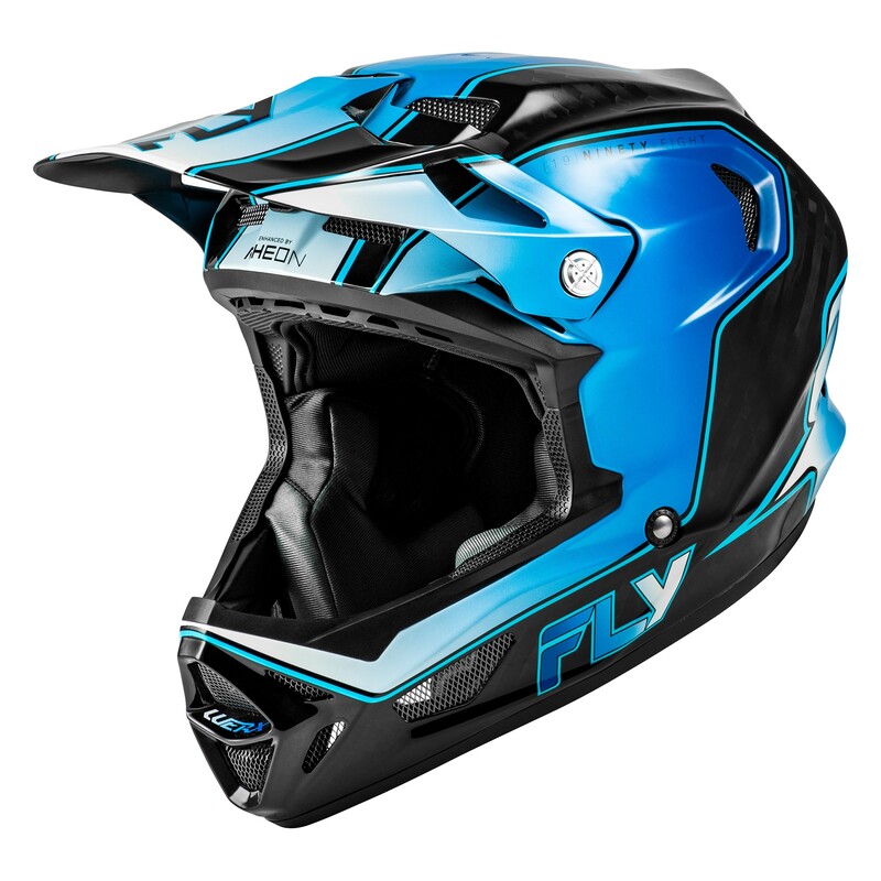 Casco MTB FLY RACING Werx-R Carbon Flow - azul/blanco