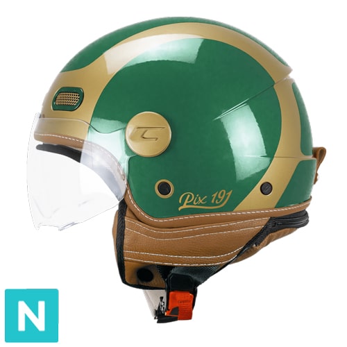 [191G-ASA-89] Casco Jet CGM 191G PIX Sprint Verde Oro Perfilada
