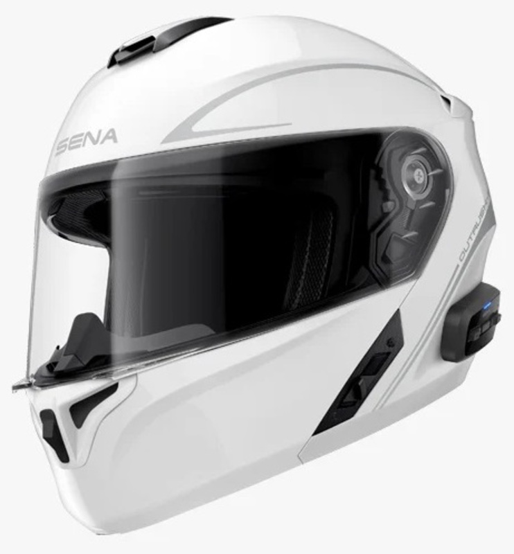 Casco modular SENA Outrush R con sistema de comunicación integrado - Bluetooth Blanco