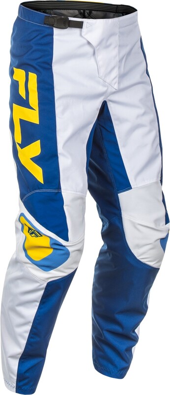 FLY RACING Pantalón FLY RACING F-16 - Blanco / Azul oscuro / Amarillo Amarillo & Azul & Blanco & Blanco