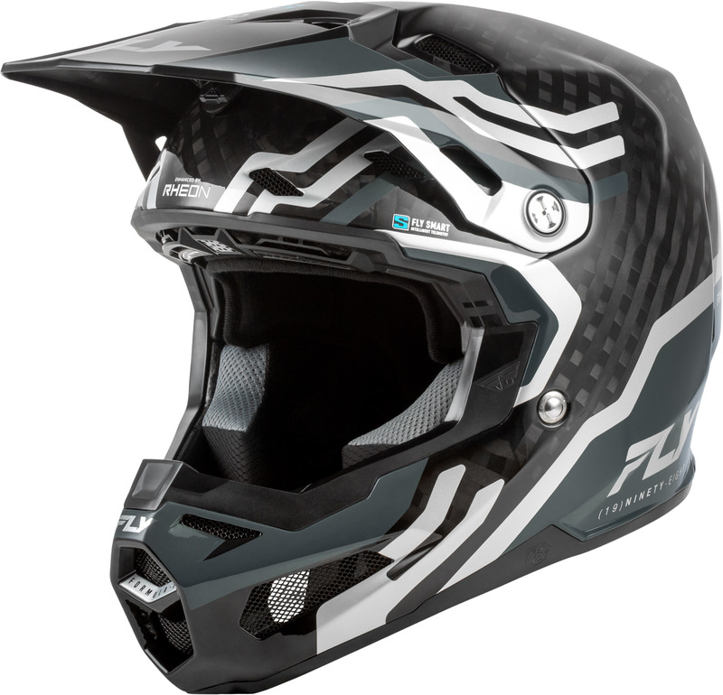 FLY RACING Casco FLY RACING Formula S Carbon Byte - Black Carbon/gris/plata - XL Gris & Gris & Negro & Plata