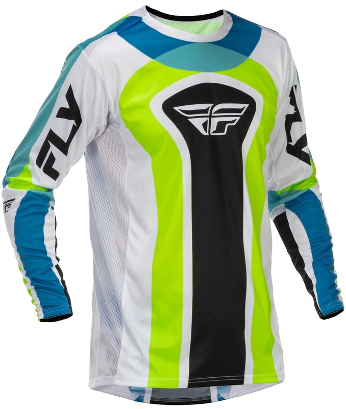 [379-7252X] FLY RACING Camiseta FLY RACING Lite Current L.E. - blanco/Lime/azul - XXL Azul & Blanco & Verde & Blanco