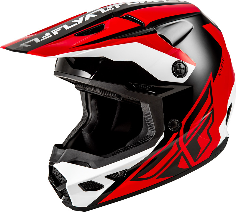 [73-8675L] FLY RACING Casco FLY RACING Kinetic Crest - rojo/negro/blanco - L Blanco & Negro & Rojo & Rojo